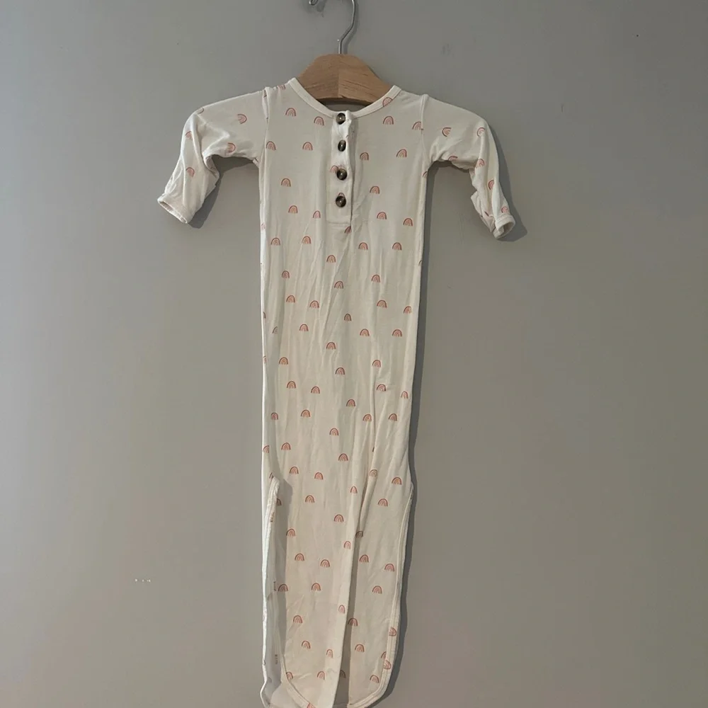 $23 ADD ON lou lou & co.‎ knotted gown rainbow print newborn Mini Boden Baby Gap
